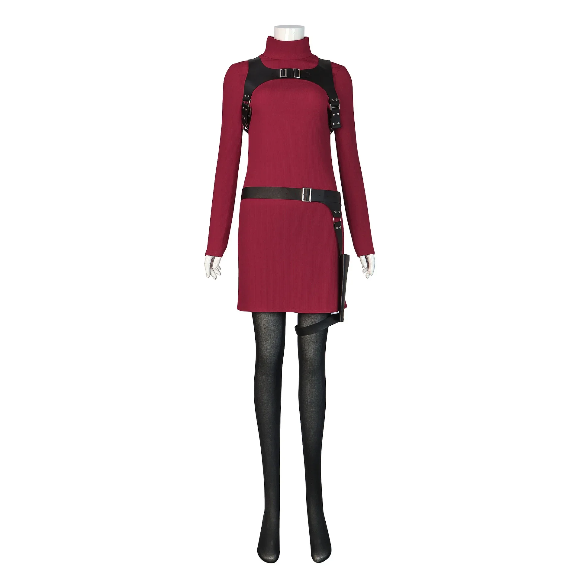 Jeu Ada Wong Cosplay Costume, Robe Maléfique, Tenues Fantaisie, Halloween, ixde Carnaval, Déguisement Trempé pour Femmes Adultes, Bol AdaWong