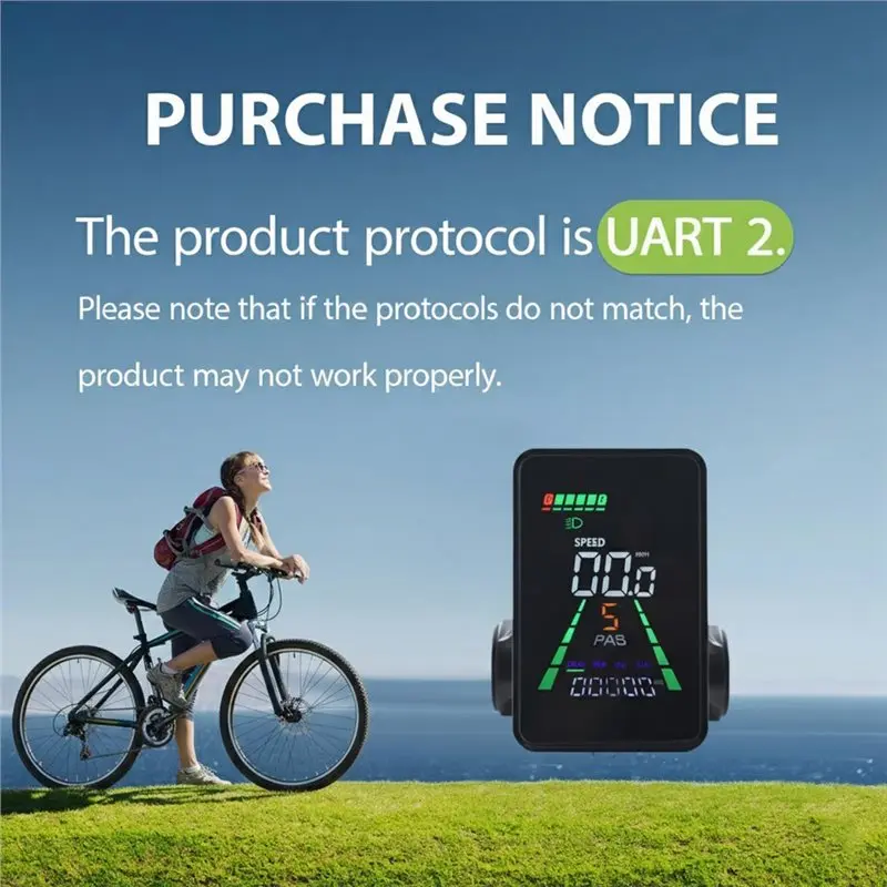 【شعور الفرق 】L5 E-Bike NFC شاشة الكريستال السائل متر UART 24 فولت/36 فولت/48 فولت/60 فولت نوع C سكوتر كهربائي LCD متر NFC عداد السرعة SM5