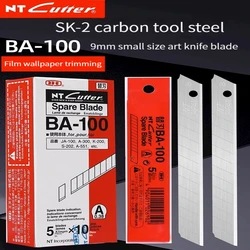 Japan Genuine NT CUTTER BA-100 Rugged Standard Universal 9mm Small Sharp Art Blade 58 Degrees For Art Students Sharpening Pens Carving Film Sticker Paper Cutting Special Stationery Blades