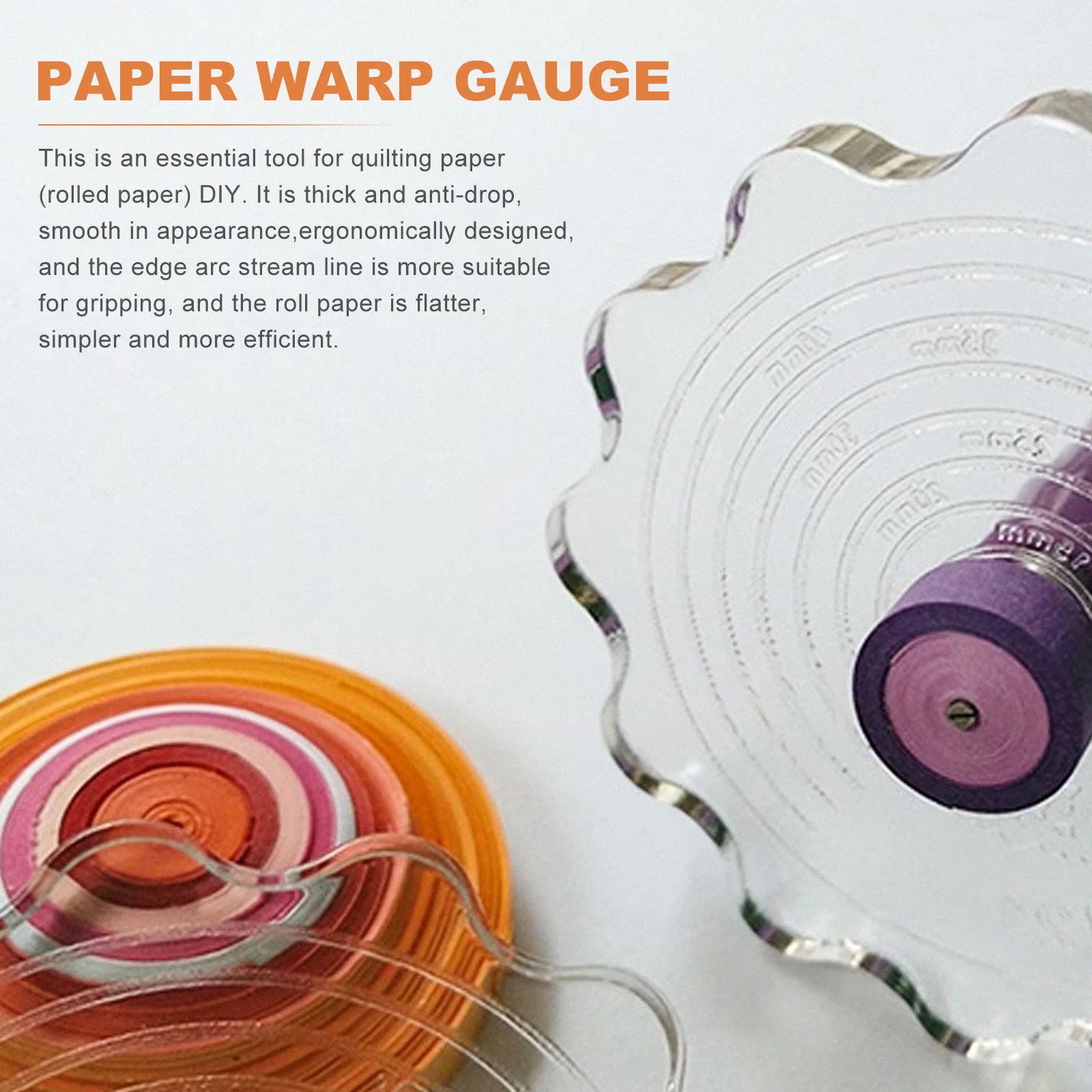 5 قطعة أداة لف الورق قالب تجعيد بلاستيكي مريح لبطاقات يدوية الصنع لتزيين حفلات الزفاف في الفصول الدراسية المنزلية #6