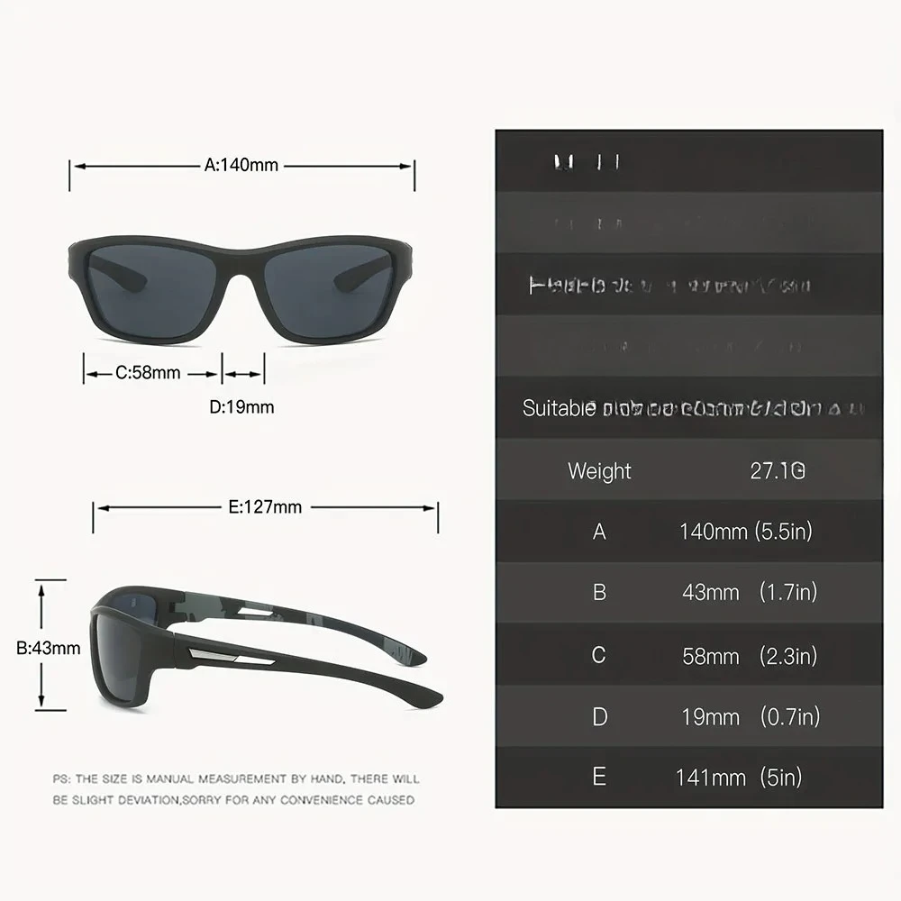 قطعتان من النظارات الشمسية المستقطبة الملتفة حول الرجال والنساء، نظارات حماية مثالية للقيادة والسفر والرياضات الخارجية #4