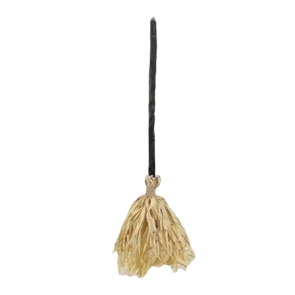 Glowing Animated Dancing Witch Broom Bendable Stick Movable Halloween Magic Witch Broomstick with Sounds Walking Feet