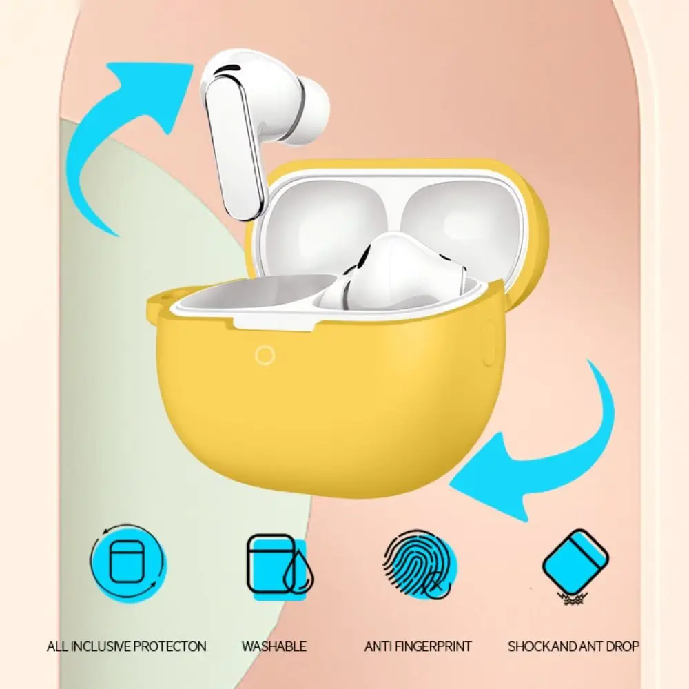 Silicone Earphone Case with Carabiner Anti Drop Charging Box Sleeve Dustproof Colorful for HuaWei FreeBuds Pro 5