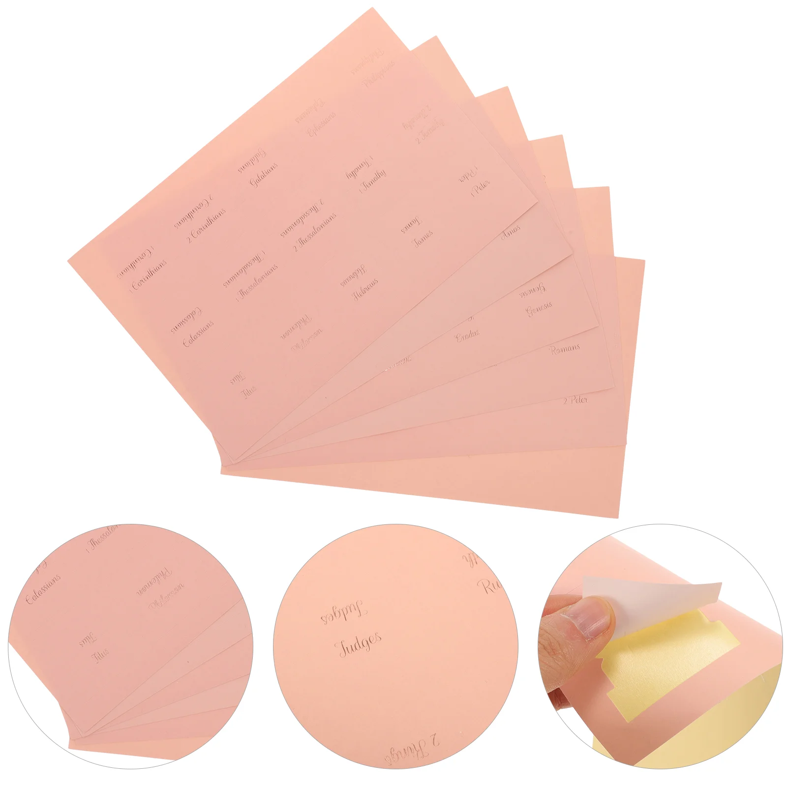 6 Sheets of Bible Study Tabs Decorative Bible Tabs Bible Study Tabs Paper Bible Tabs for Women