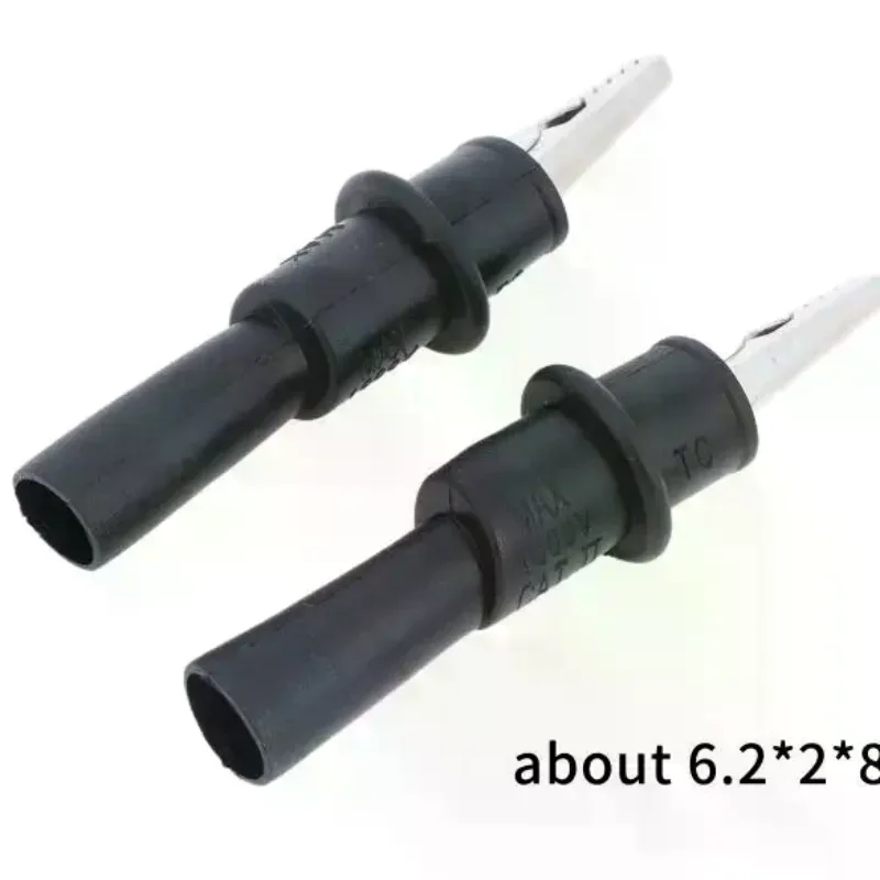 Multimeter Test Leads 4Pcs Set with Insulated Alligator Clips Non-Slip Handle for Industrial Maintenance Work