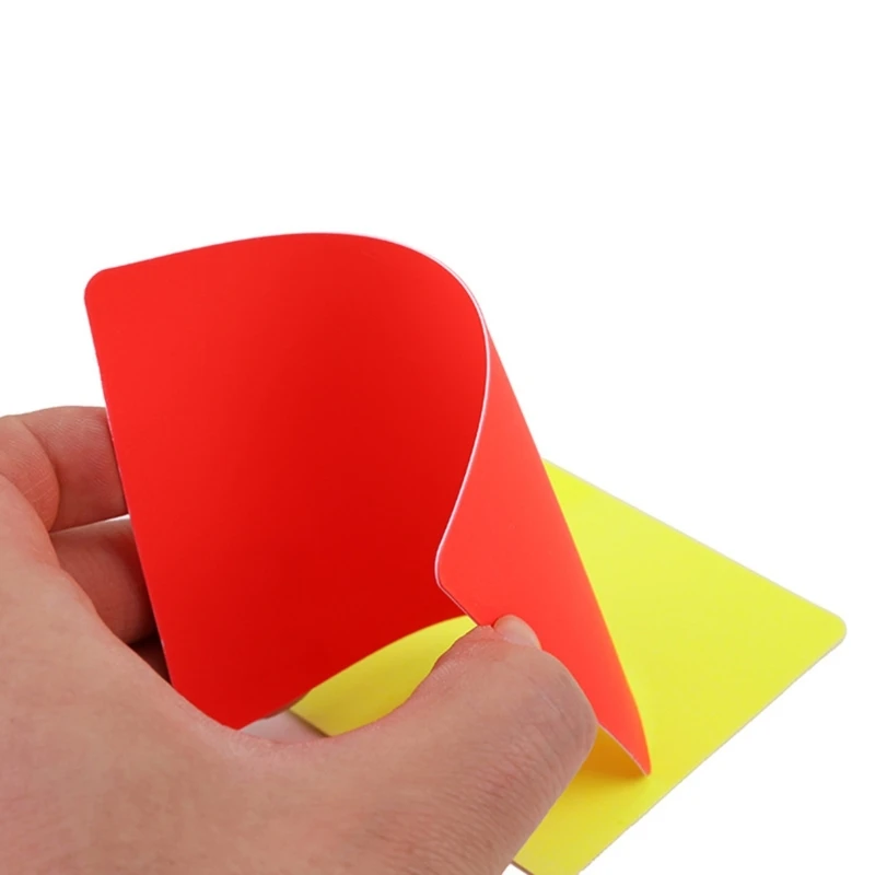 Football Referee Card, Redness Yellow Cards PVC Sports Referee Penalty Cards for Soccer Sport Football Game Referee Card