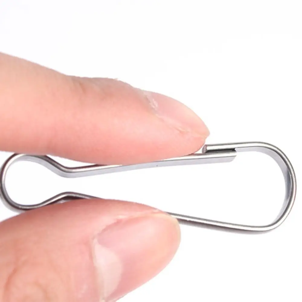 10pcs High Quality Mini 304 Stainless Steel DIY Metal Buckles Keychain Clips Doll Bag Chain Baby Dolls Connecting