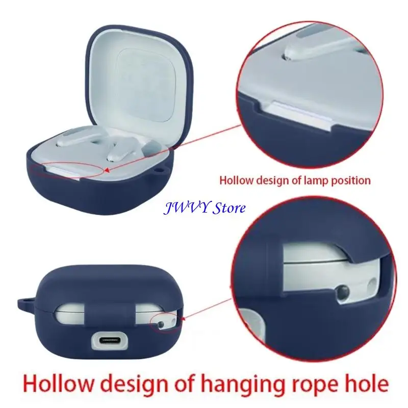 573A Earbud Skin Silicone Housing Soft Case Dustproof Guarding Against Protective Cover Damage Prevention Sleeve for R60i NC