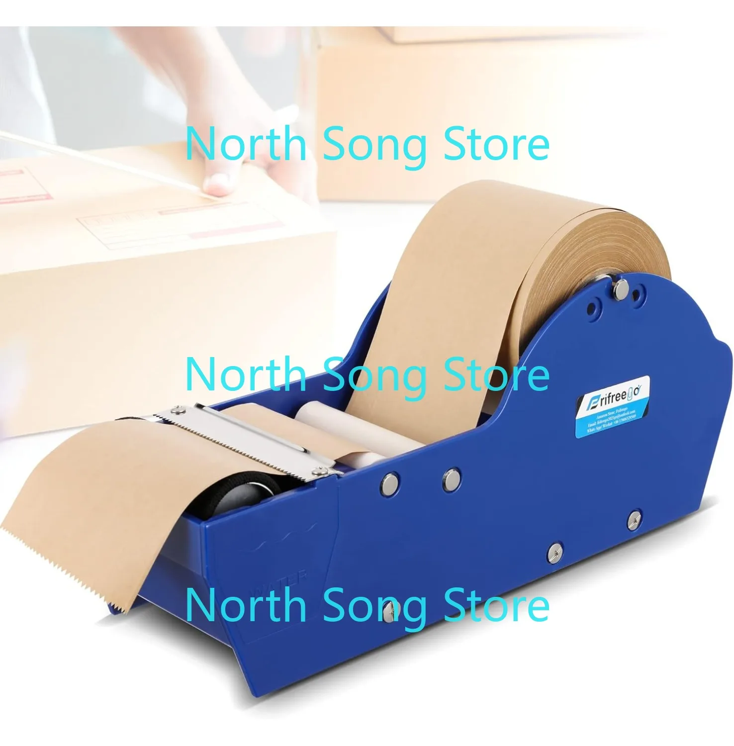 

Water-Activated Tape Dispenser, Manual Kraft Gum Tape Dispenser, Width Adjustable 1.18-3.15", Portable Packing Tape Dispenser