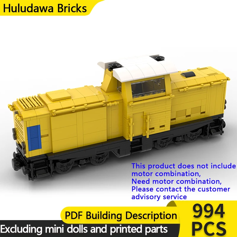 

Модель городского автомобиля MOC, строительные кирпичи, железная дорога V211, дизельный локомотив, модульная технология, подарки, праздник, сборка, детские игрушки, костюм