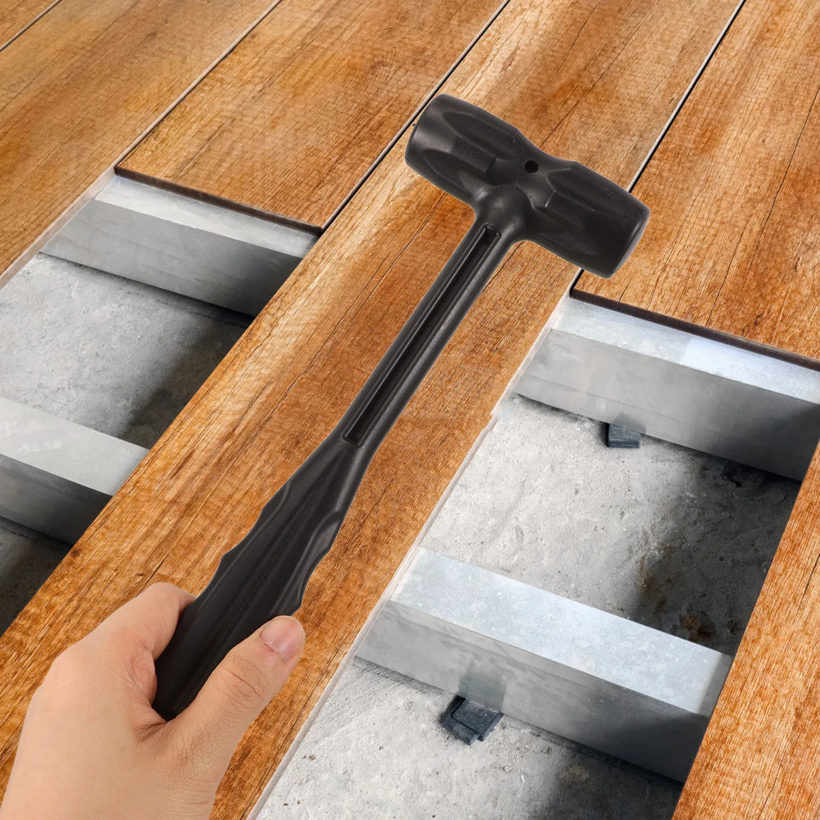 Heavy Duty Rubber Mallet One-Piece Design Household Flooring Installing Plastic Handle Mallet Woodworking Repair Hammer