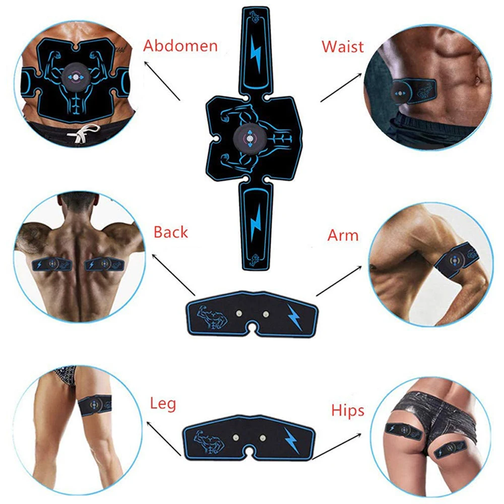 

ABS Abdominal Muscle Sticker Blue Dot Exercise EMS Training Belt Muscle Stimulator Slimming Abdomen Home Gym Fitness Equipment