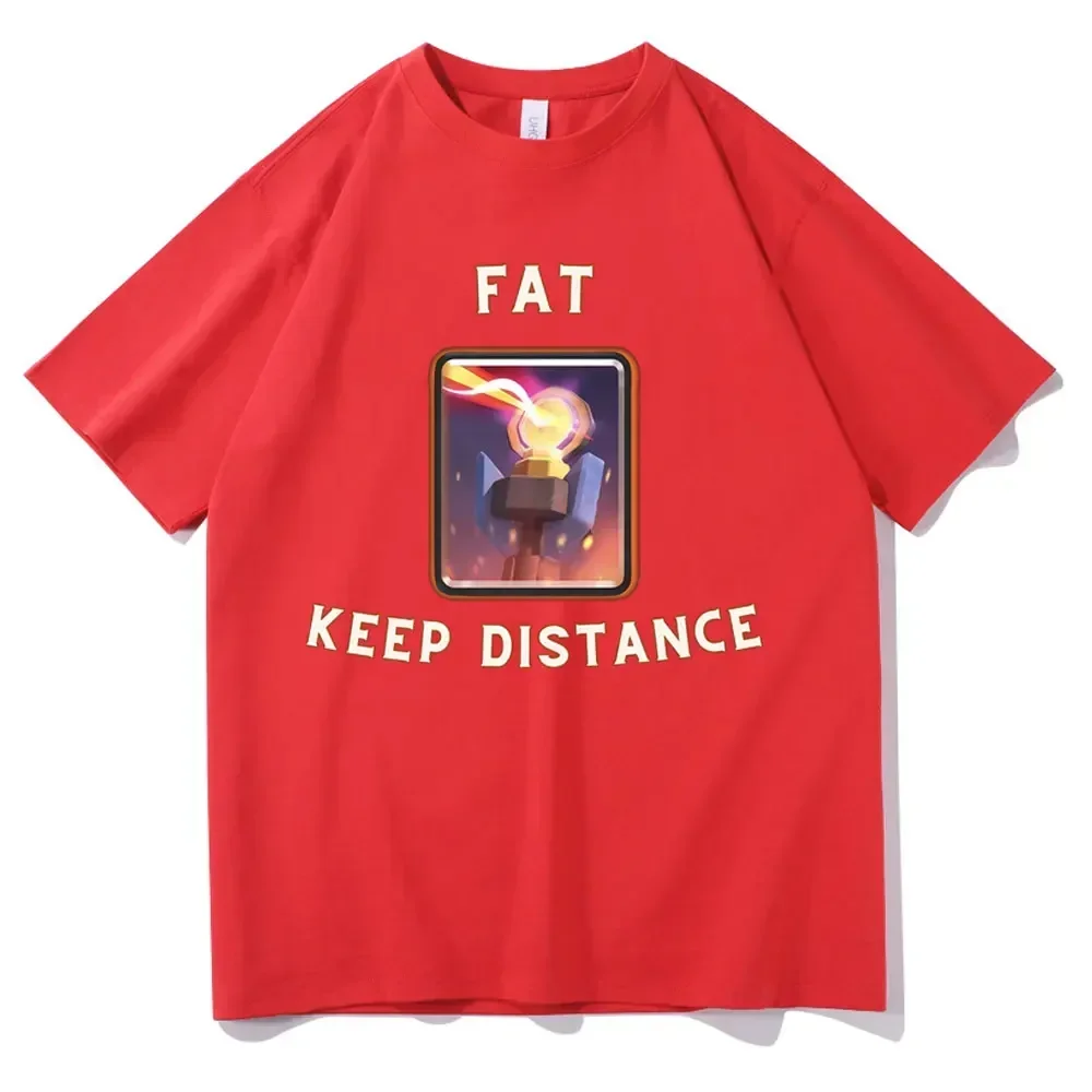 Fat Keep Distance Meme T Shirt Men Women Oversized  Joke Humor Gift for Him and Her Kawaii Cute Memes T-shirts