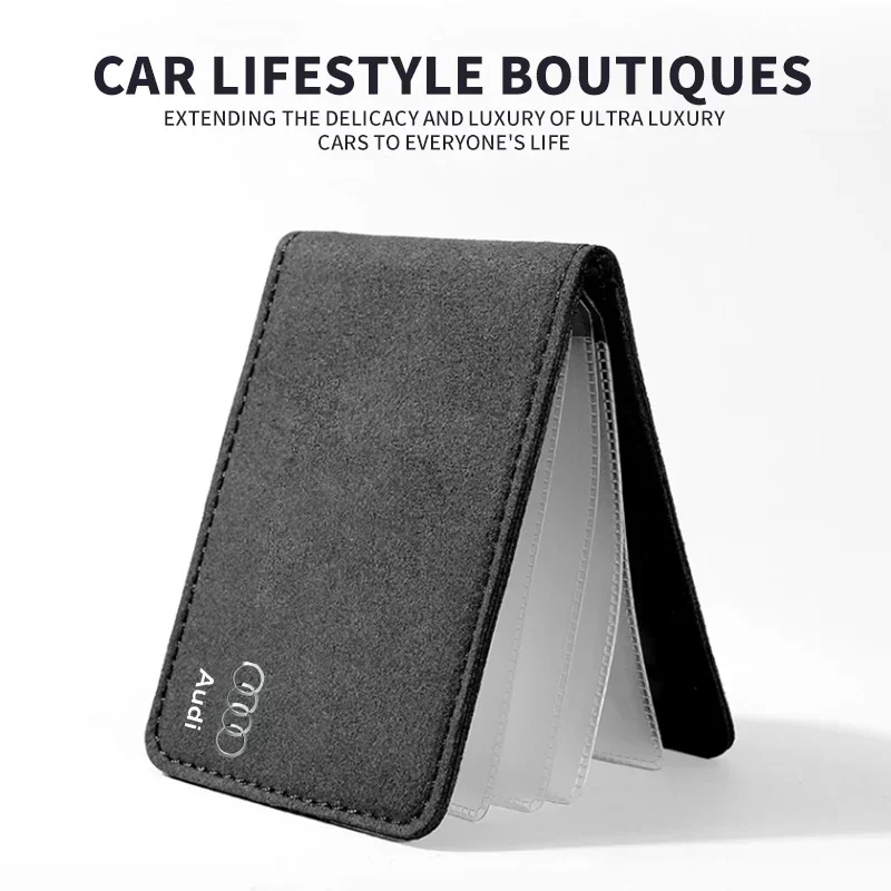 غطاء رخصة القيادة لوثائق قيادة السيارة ، مضاد للفراء ، حامل بطاقة الائتمان ، حافظة جلد مدبوغ ، أودي A6 ، A3 ، A4 ، A5 ، A7 ، A8 ، S3 ، S4 ، Q2 ، Q3 ، TT #3