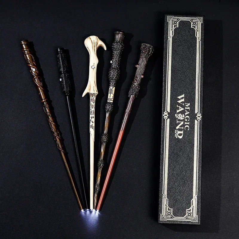 Harries Led Light Magic Wands Potters Full Range of Magic Stage Props Glow Magic Wand Halloween Christmas Cosplay Gifts Toys