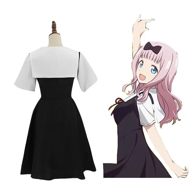 Anime kaguya-sama: amor é guerra shinomiya kaguya fujiwara chika cosplay traje vestido de halloween cosplay trajes adereços peruca