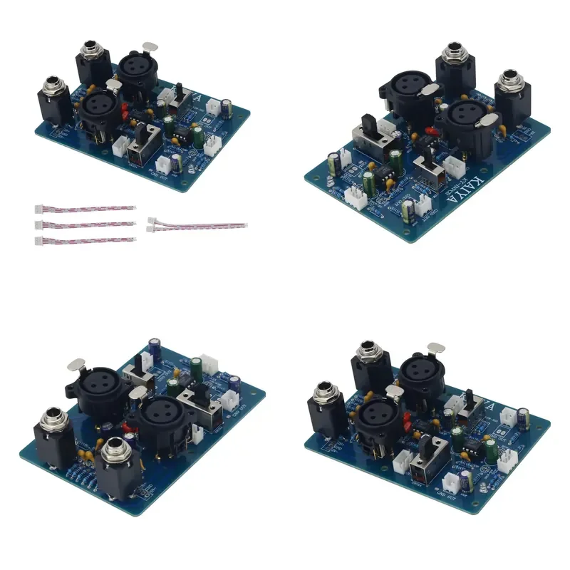 Dual Stereo Balanced Input Gain BTL Bridged HiFi Preamplifier Board with 4558D Op Amp