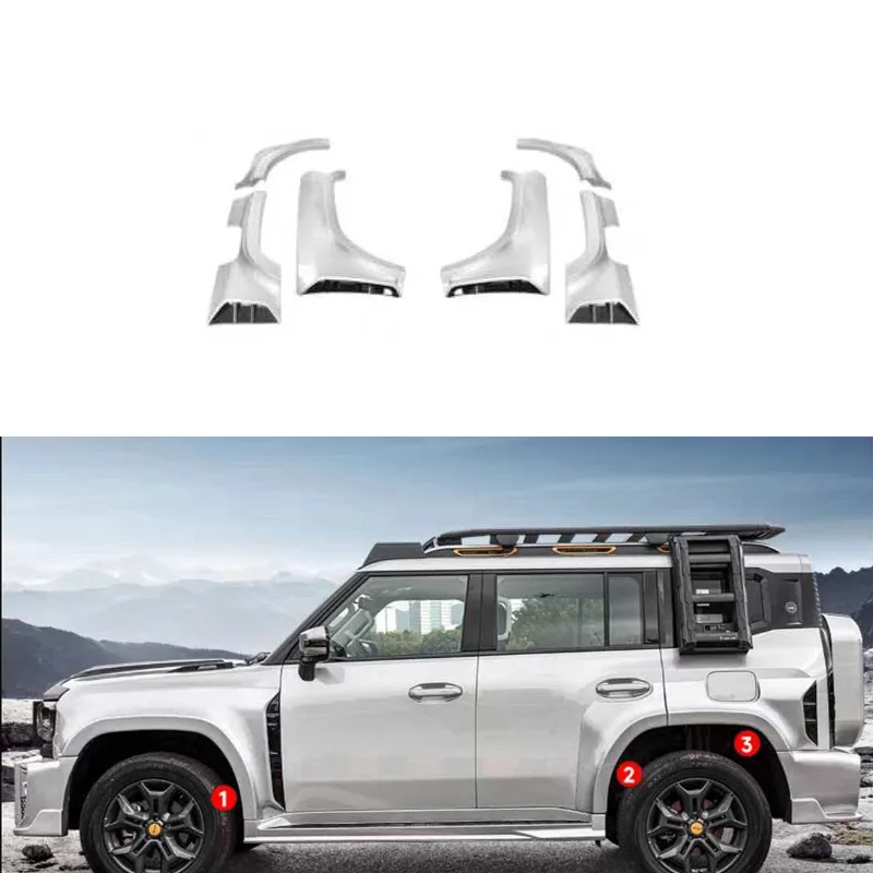 

For Chery Jetour T2 Polaris Kit Wheel Arches Car Ladder Side Wide-Body Wheel Eyebrows for Chery Jetour T2 Accessories