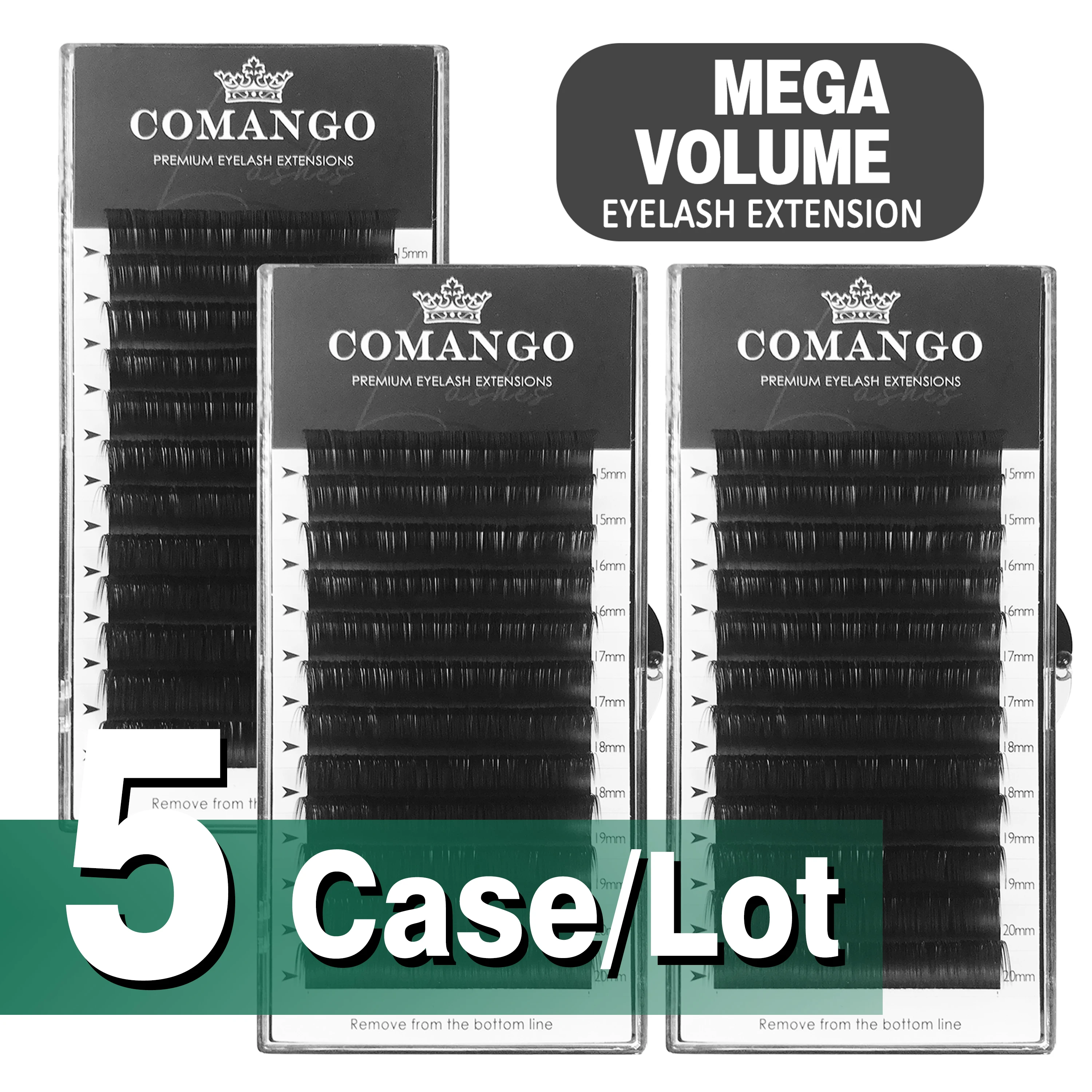 5case/Lot Individual Premium Eyelashes Super Soft Silk Mink 8-20mm Mixed Length Extension Volume False Lashes Supplie Cilios