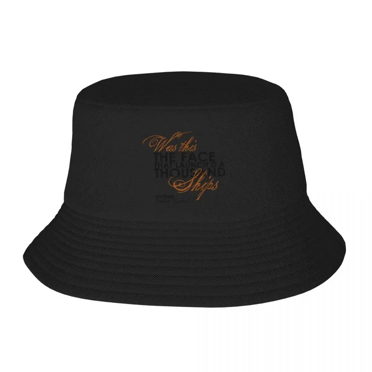 New Marlowe Face That Launched A Thousand Ships Quote Bucket hats Fluffy Designer Male For Women Men's