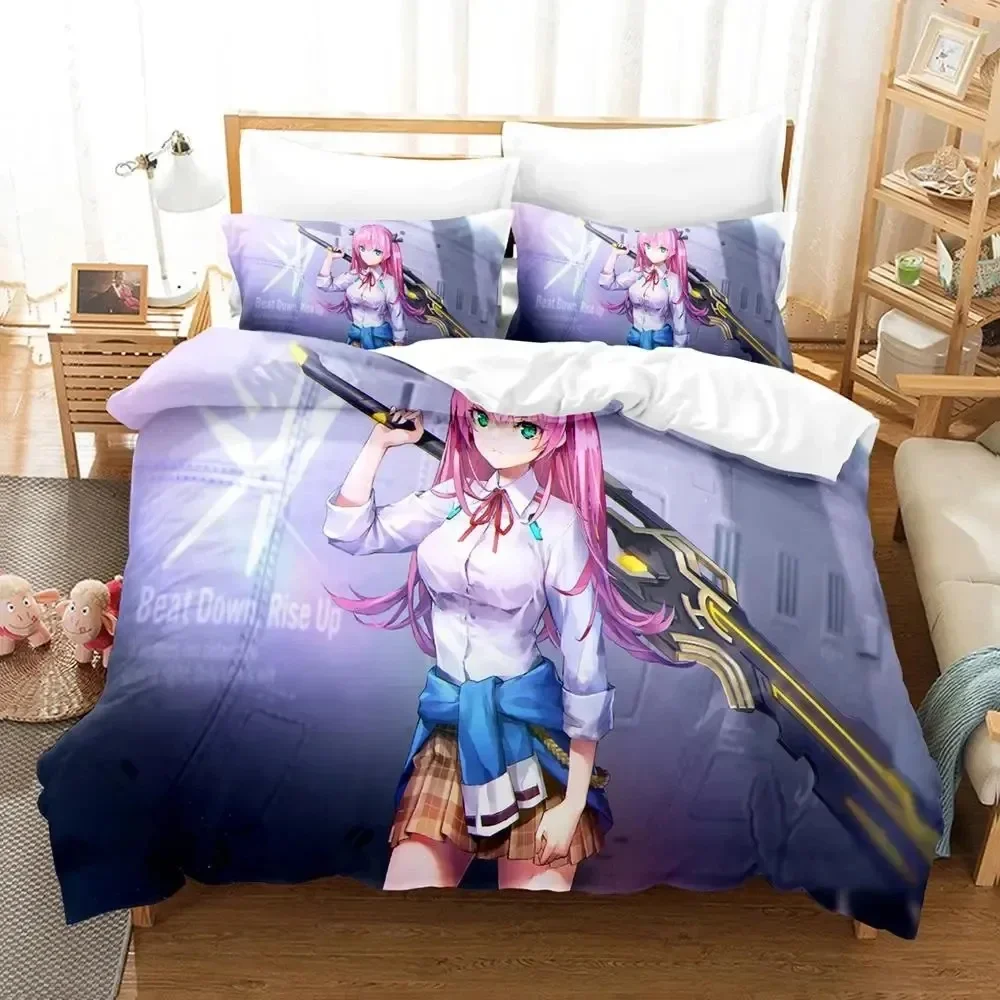 Anime Game Heaven Burns Red Bedding Set Duvet Cover Bed Set Quilt Cover Pillowcase Comforter king Queen Size Boys Adult Bedding