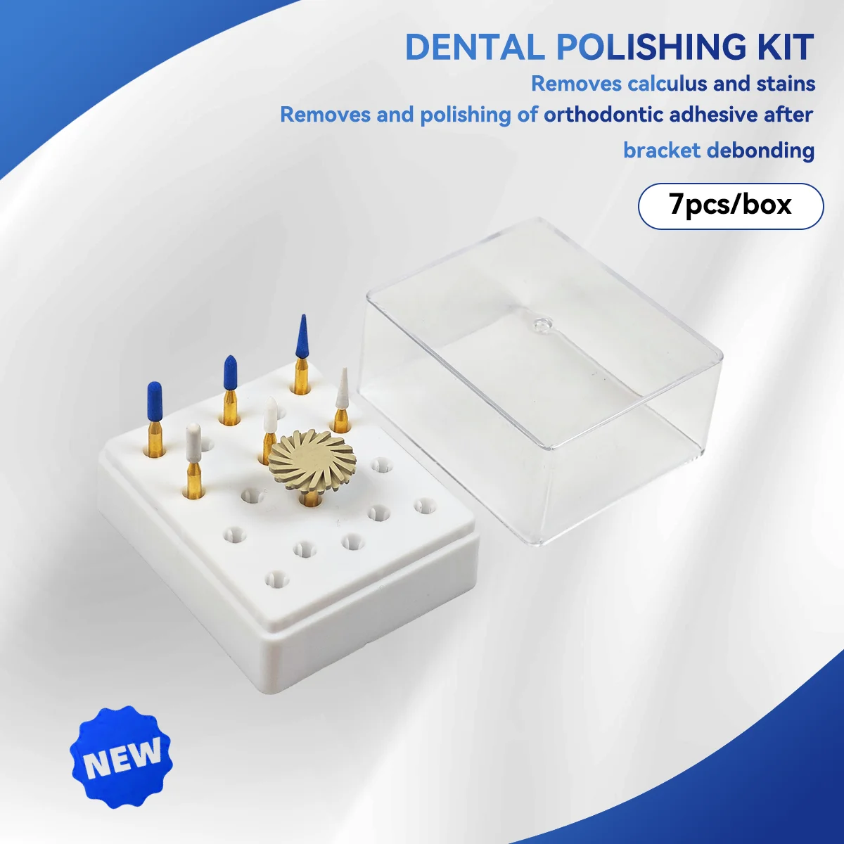 Dental Polishing Spiral Wheel Kit Prophy and Clean for Polishing&Finishing Orthodontic Adhesive Removes Calculus and Stains