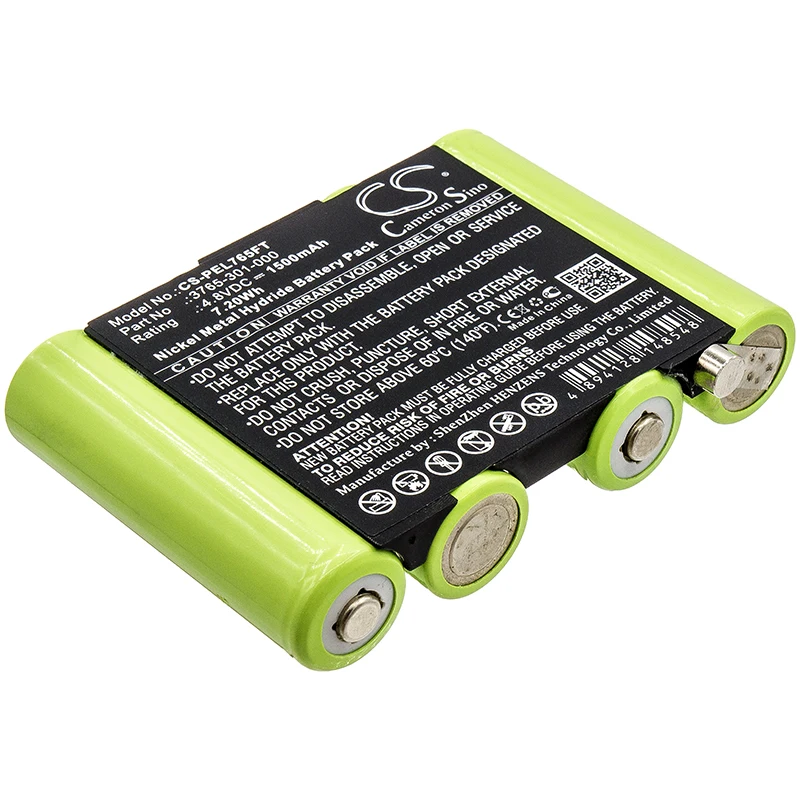 

Ni-MH Flashlight Battery for Pelican, 4.8V, 1500mAh, Compatible Models: 3715Z0 LED ATEX 2015, 3760Z0, 3765 Right Angle Light