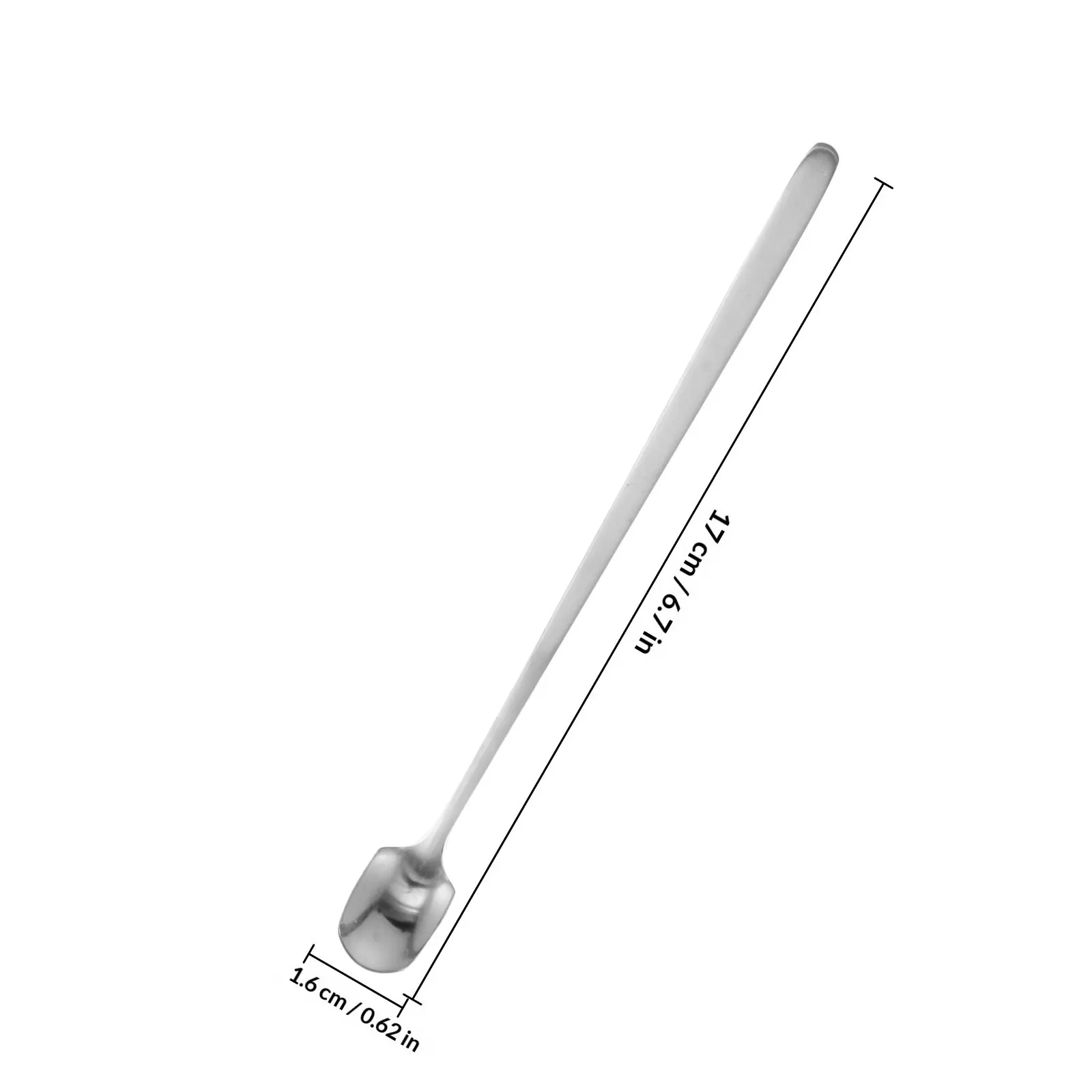 Kitchen Coffee Spoons for Cafe Owners, Providing Comfortable Stirring Control, 10 Pcs 17.00 cm Silver Stainless Steel