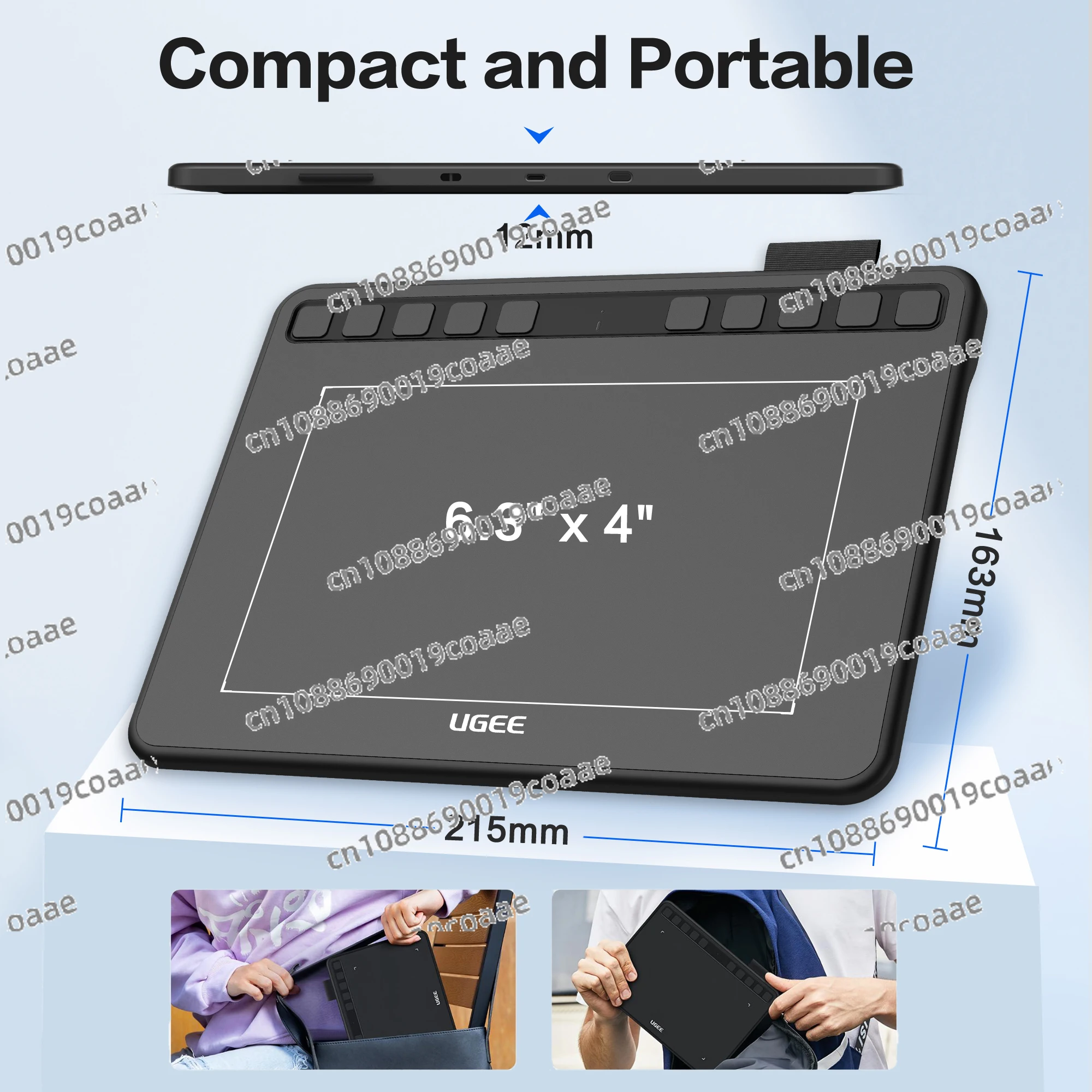 Ugee S640 Battery-free Stylus Graphic Pen Tablet