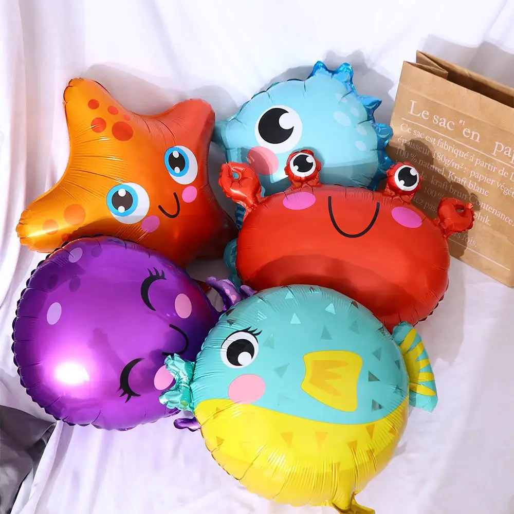 

1pcs Under Sea Animal Cute Fish Balloon Crab/Starfish/Octopus Balloons Sea Party Theme Kid Birthday Decor Baby Shower Supplies