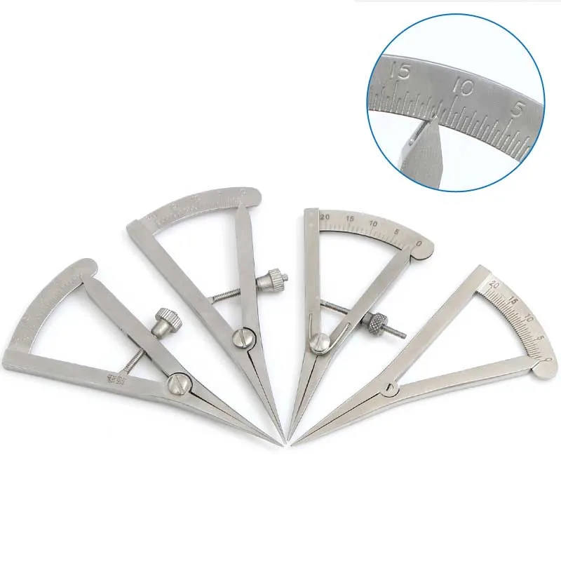 المسمار تعديل أنماط الفرجار 20 مللي متر مستقيم أداة طب العيون أداة الفولاذ المقاوم للصدأ/سبائك التيتانيوم الجفن الفرجار #1