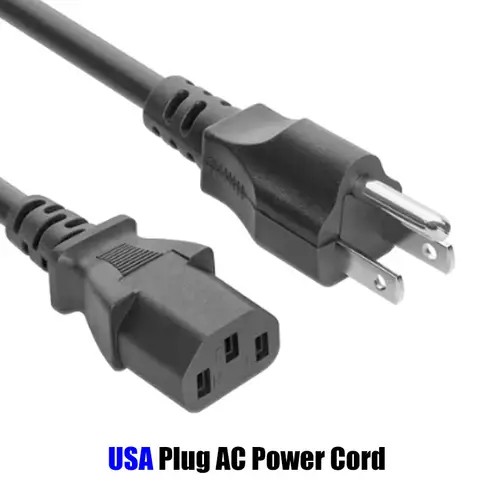 USA Plug Power Supply Cable 3 Prong 1.2m IEC 320 C13 EU AU UK AC Power Extension Cord For PC Electric Panel Monitor DVD Desktop