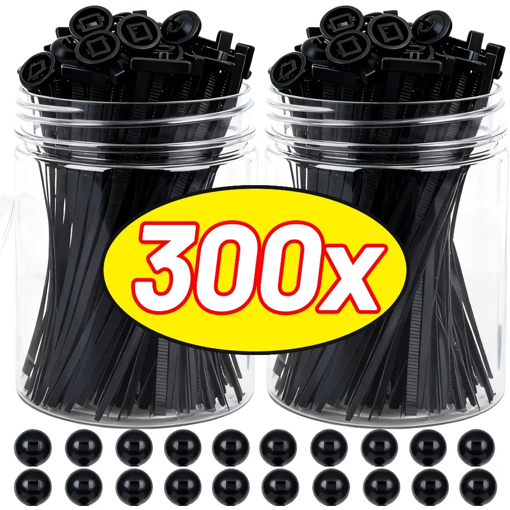 

Nylon Cable Zip Ties Self Locking Car Fastener Universal Bumper Fender Retainer Auto Engine Shield Trunk Liner Fixing Buckles