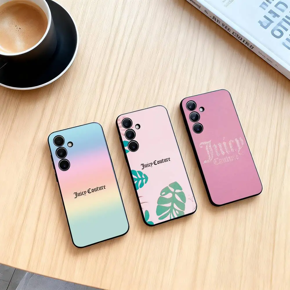 Juicy Couture  Phone Case For Samsung Galaxy A73,A72,A71,A70,A53,A52,A51,Others Soft Black Cover