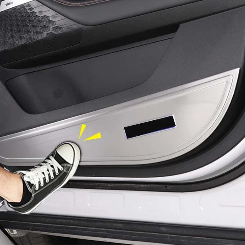 4pcs for Changan UNI-K 2021-2025 Door Kick Pad Stainless Steel Dirt Resistant Kick Plate Interior Decoration Unik