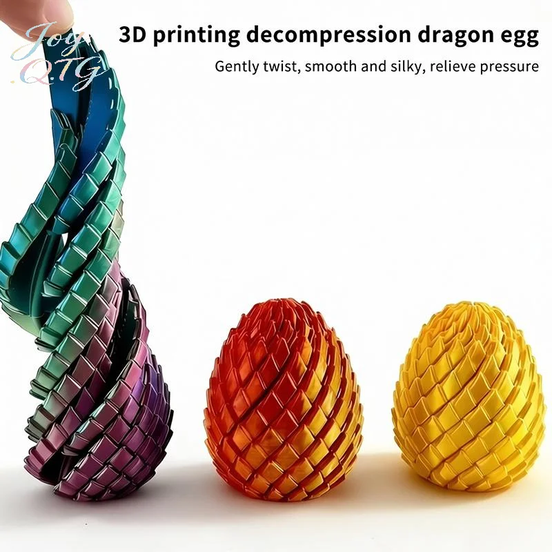 3D Printing Egg - ホットセール 3Dプリント ドラゴンエッグ ストレス解消モデル、変形可能なツイストエッグ、クリエイティブなストレス解消グッズ デスクオーナメント