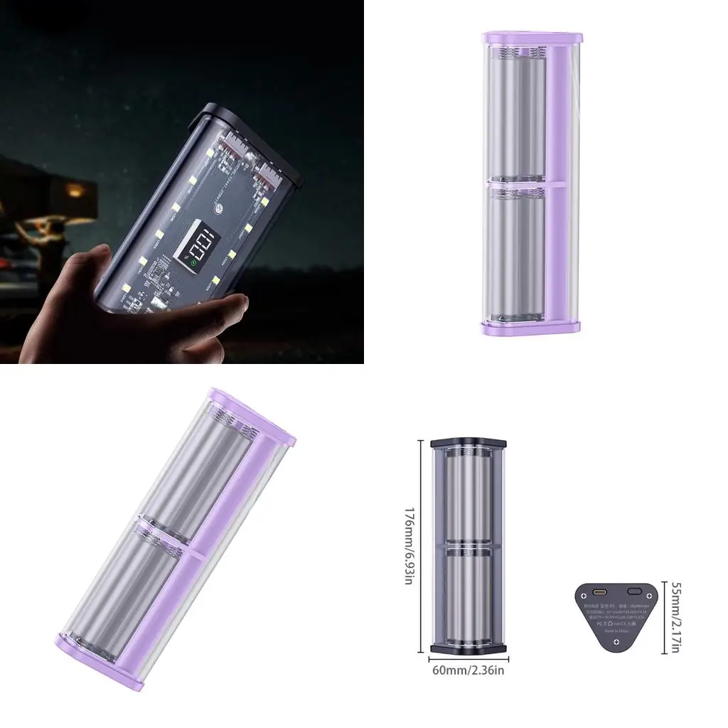 4XFC Customizable 6 Cell 21700 Battery Chargers With See Through Housing And Fast Charging Capability For Mobile Devices