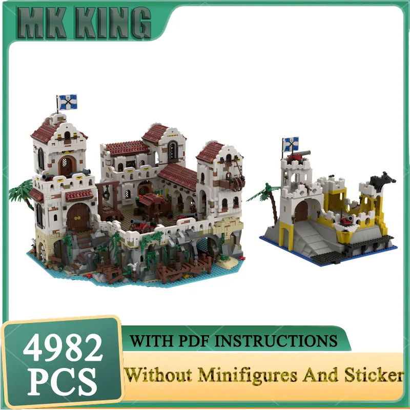

Moc Building Blocks Pirates of Barracuda Bay Model Technology Bricks DIY Pirate Fortress Model Construstion Assembly Toy Gifts