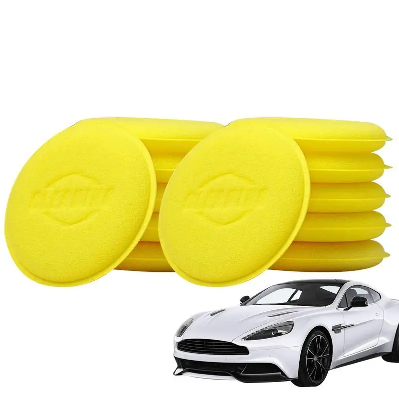 Automobile Wax Applicator Pad Car Round Waxing Polish Sponges Detailing Applicator Pads Curing & Polishing For Auto Vehicle