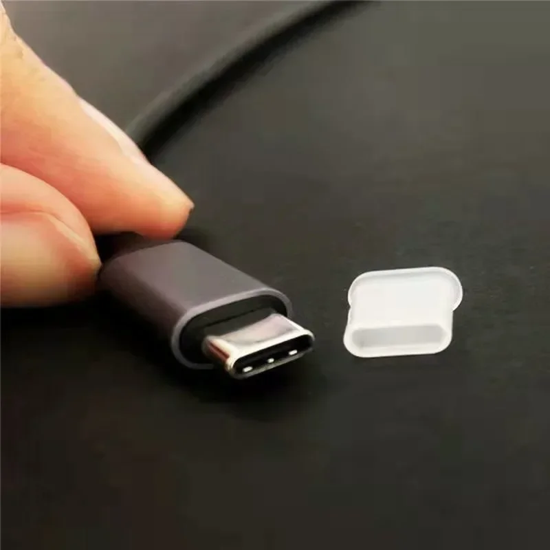 Dust Cap for IPhone and Type C Charging Cable Port Plug Dust Protection PE Environmentally Friendly USB-A Male Protective Cover