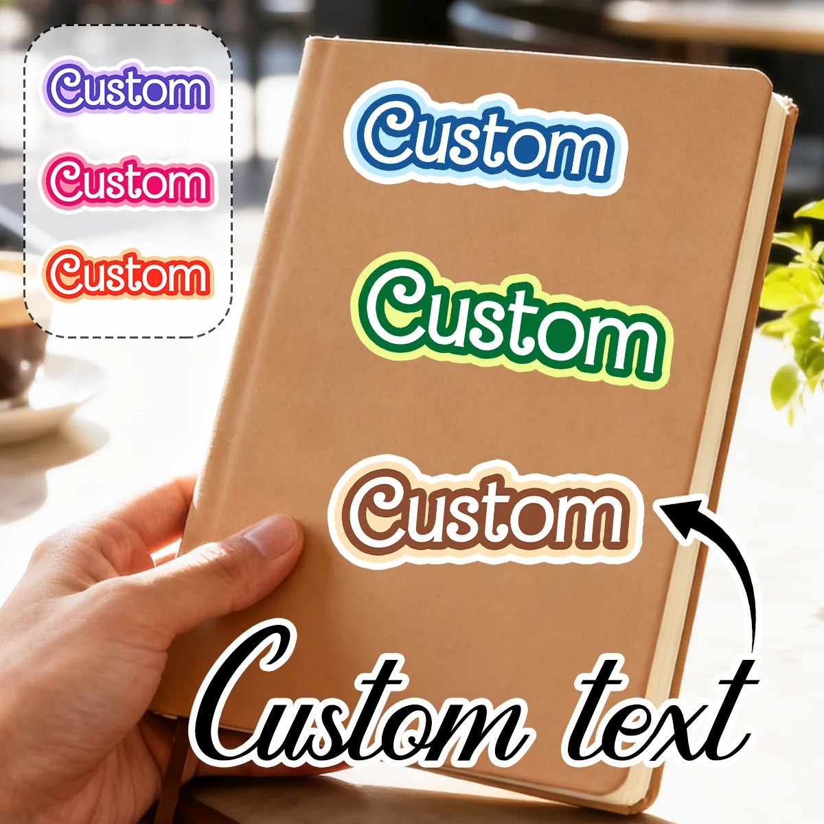 Autocollants holographiques pour nom, autocollants personnalisés pour nom, autocollants personnalisables, cadeaux d'anniversaire, autocollants brillants pour nom