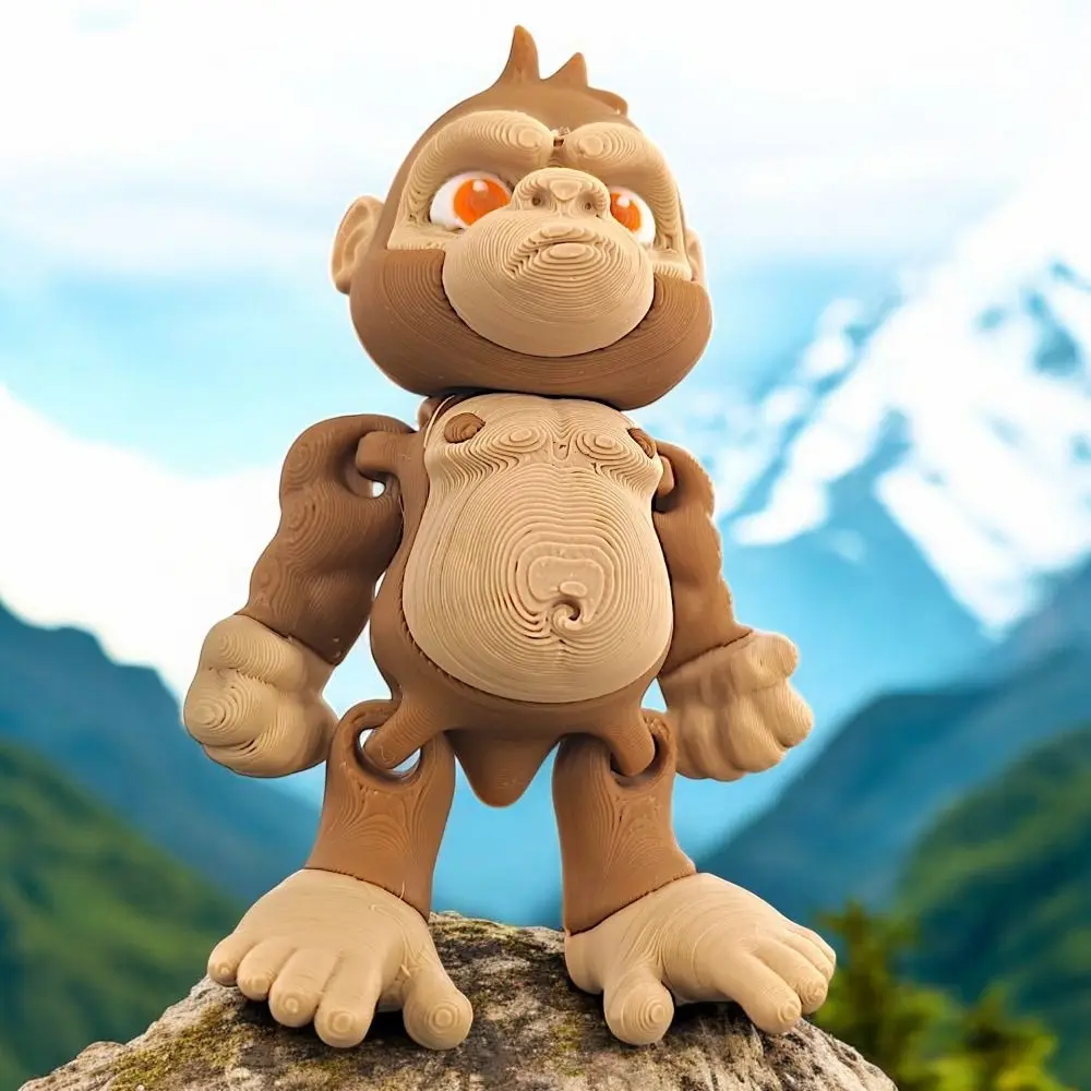 

Simulated Orangutan 3D Printed Monkey Rotatable Poseable Joints 3D Printing Multi-color Monkey Animal Joints Flexible