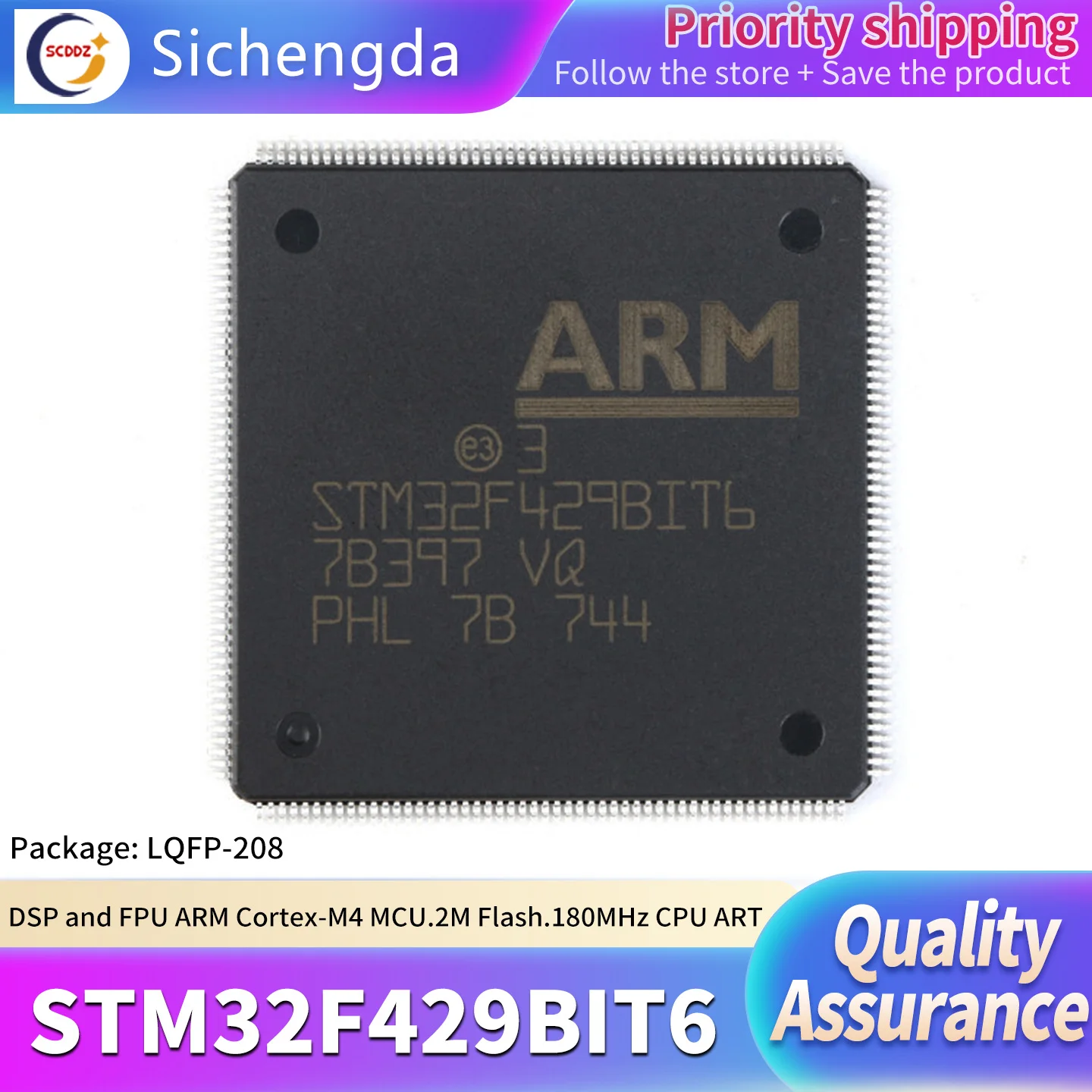 Original genuine STM32F429BIT6 LQFP-208 ARM Cortex-M4 32-bit microcontroller MCU