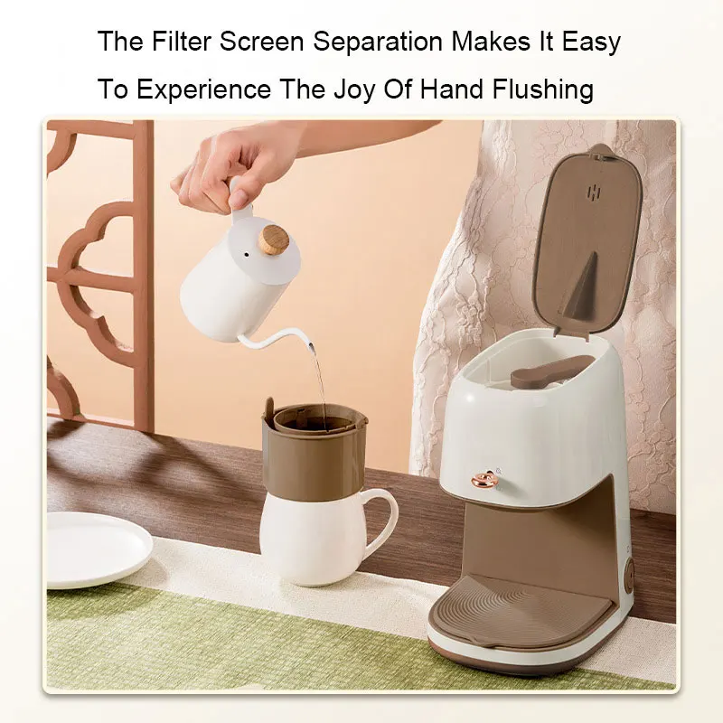 ماكينة القهوة كونكا، ماكينة القهوة المنزلية المحمولة الأوتوماتيكية بالكامل، ماكينة القهوة الأمريكية الصغيرة لتخمير الشاي