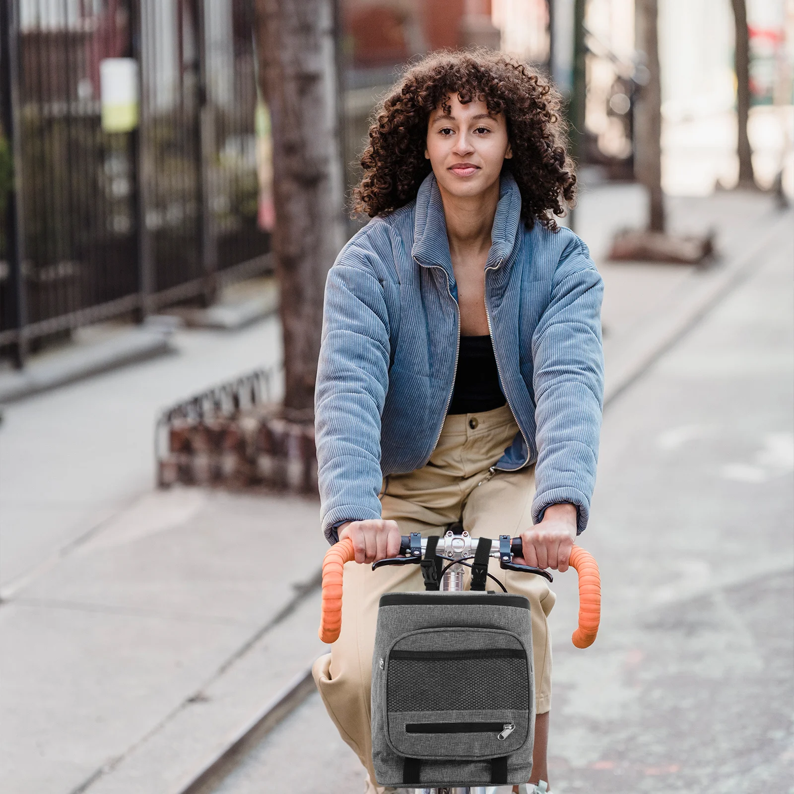 

12L Bicycle Front Beam Bag Large Capacity Waterproof Polyester Handlebar Bag for Mountain Road Bike Electric Scooter Storage