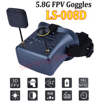 5.8G FPV Goggles LS-008D 4.3 Inch 40CH Support DVR Dual Antenna Built-in Battery 480*272 LS008D Helmet For RC Racing Drone