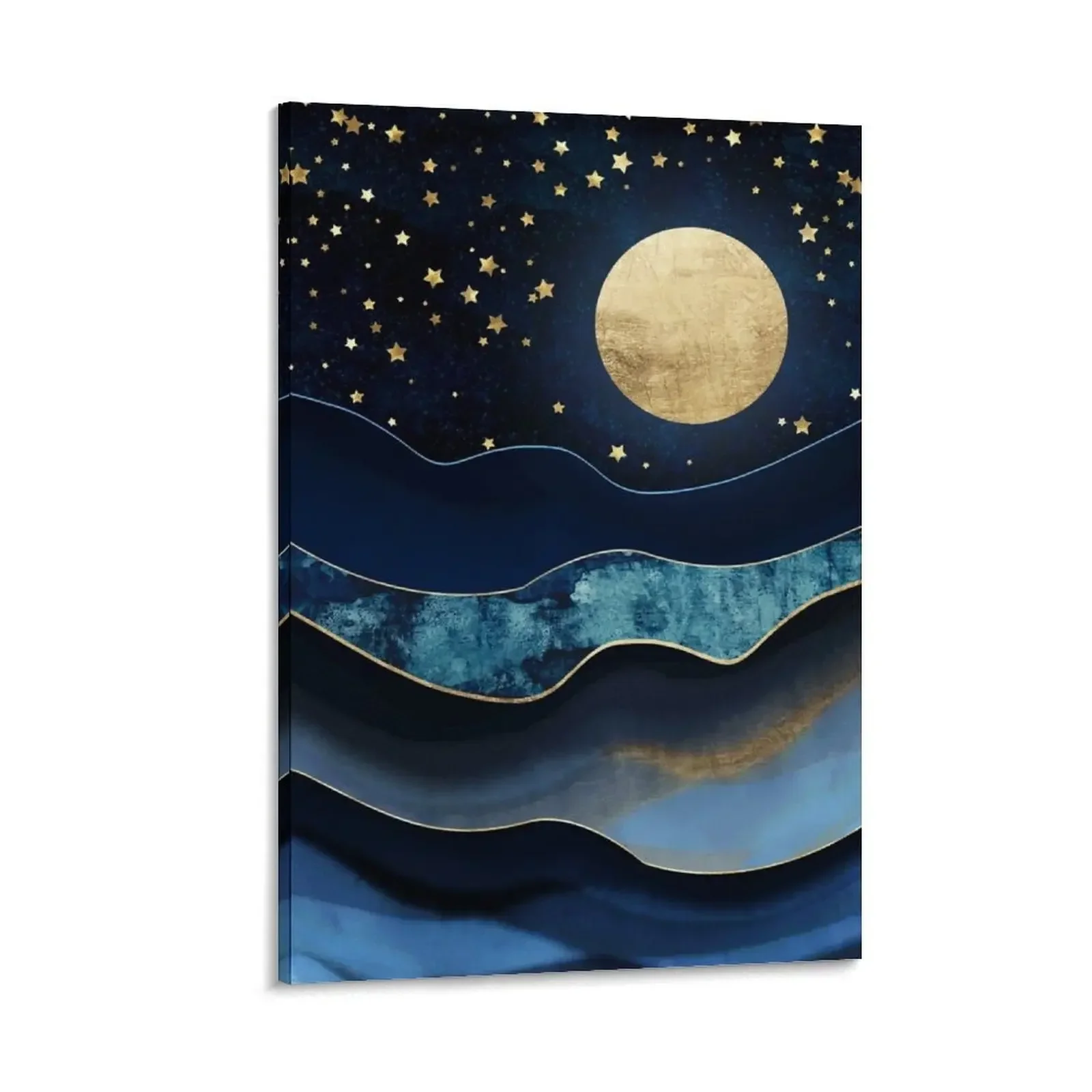 

Golden Moon Canvas Painting room decor modern home decoration anime figure poster anime