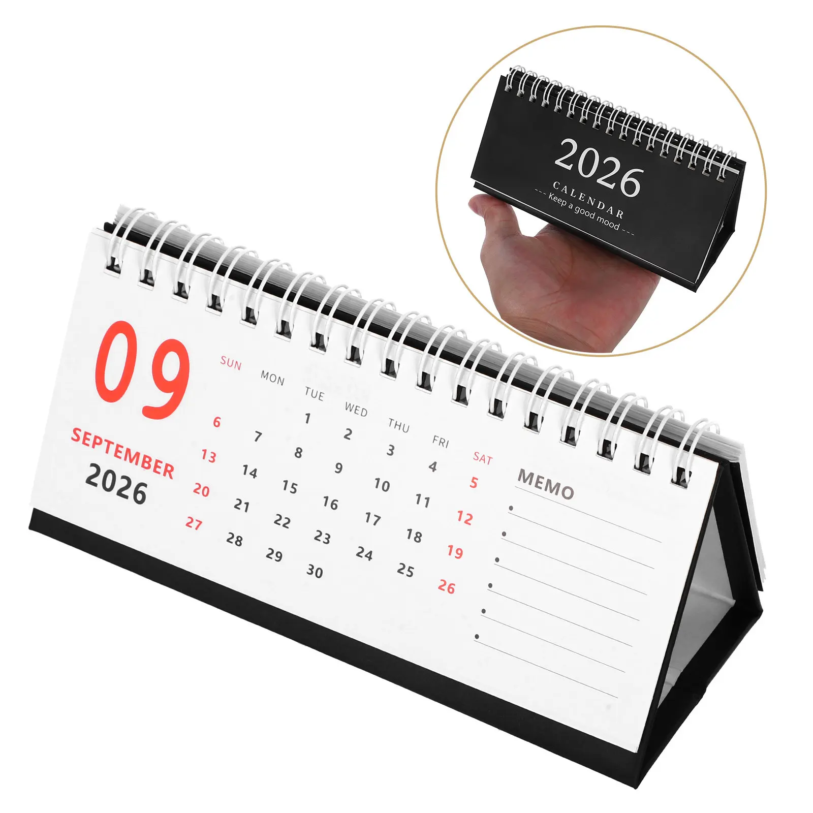 

Маленький настольный календарь на 2025-2026 годы, мини-еженедельник с откидными страницами, компактный, экономящий место, органайзер для ежедневного расписания