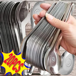 5-20PCS Stainless Steel Soup Spoon Silver Flatware Soup Rice Dinner Spoons Dessert Spoon Kitchen Tools Tableware Cooking Utensil