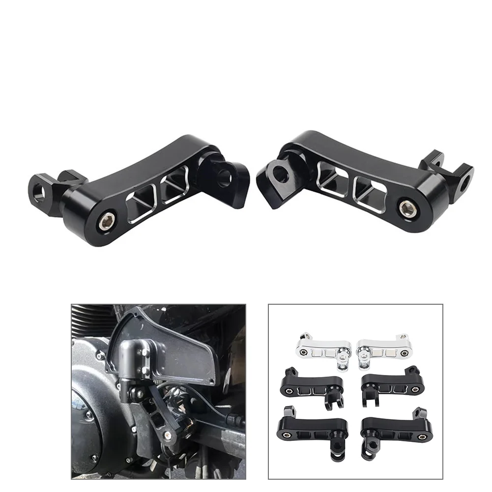 1Pair Motorbike Foot Pegs Footrest Mount Holder w/ Hardware Kit For Harley Sportster XL883 XL1200 Softail Dyna Touring Fatboy